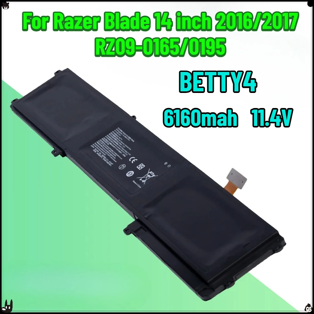 BETTY4 Battery for Razer Blade 2016/2017 RZ09-0195 RZ09-0165 RZ09-01953E72 RZ09-01953E7