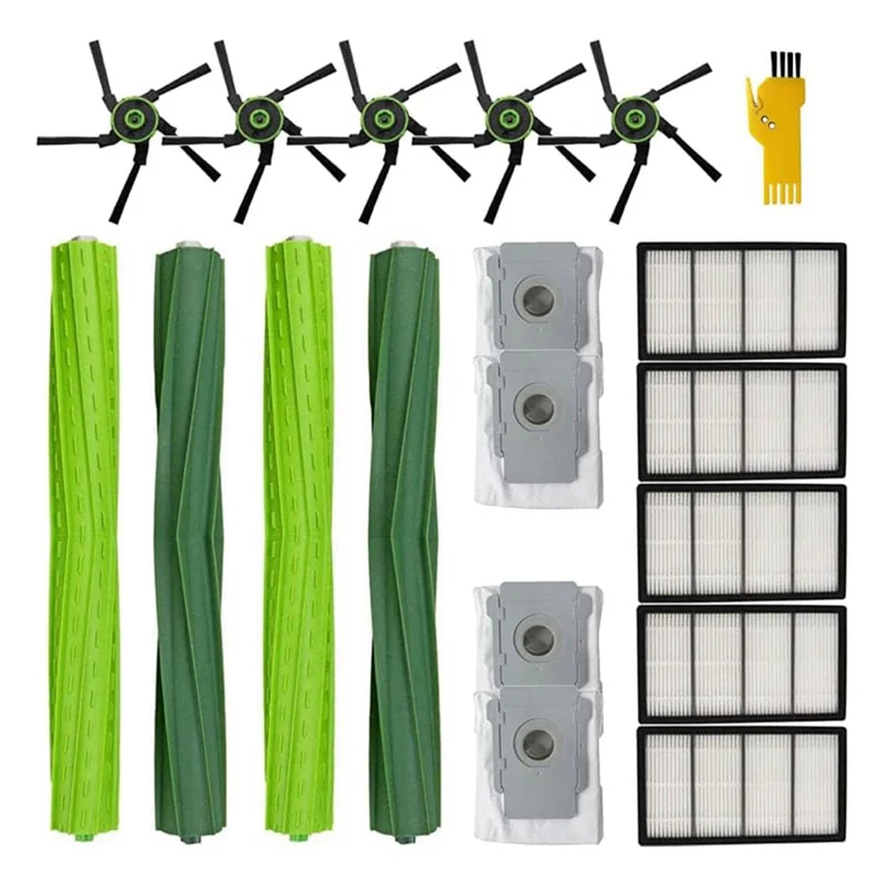 EAS-Irobot Roomba S9 + (9550) S9 9550 진공 청소기 고무 메인 사이드 브러시 Hepa 필터 먼지 봉투 액세서리