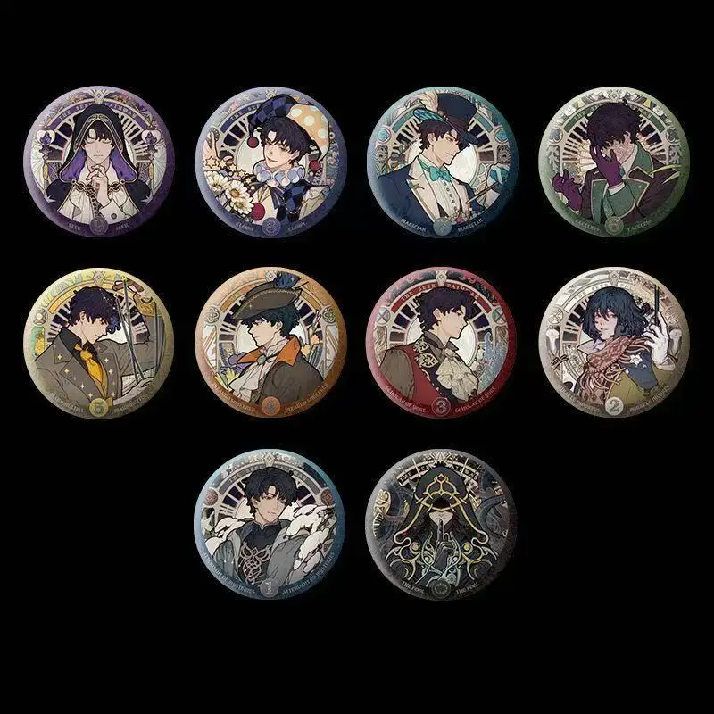 

10 шт. Miniso Lord of Anime Mysterie Moretti Klein, набор волшебных булавок, броши, булавки для женщин и мужчин, значки для рюкзака, аксессуары, подарок на день рождения