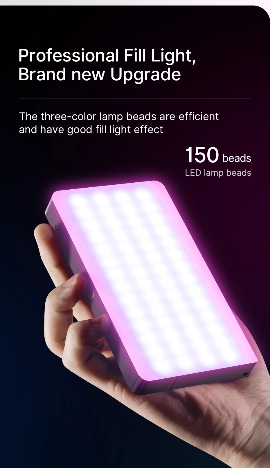 Ulanzi lt002 7 Zoll Tasche füllen Licht RGB Voll farbe LED Panel Licht Cri 95 Fotografie Kamera Licht kreative Szene – Detail 8