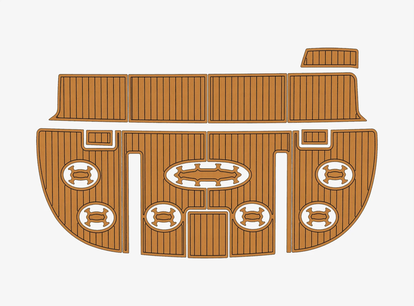 

1996-1999 Sea Ray 50 Sundancer 1/4" 6mm EVA foam Non-Slip PVC Teak Decking marine Mat seadek aqua carpet Marine Floor