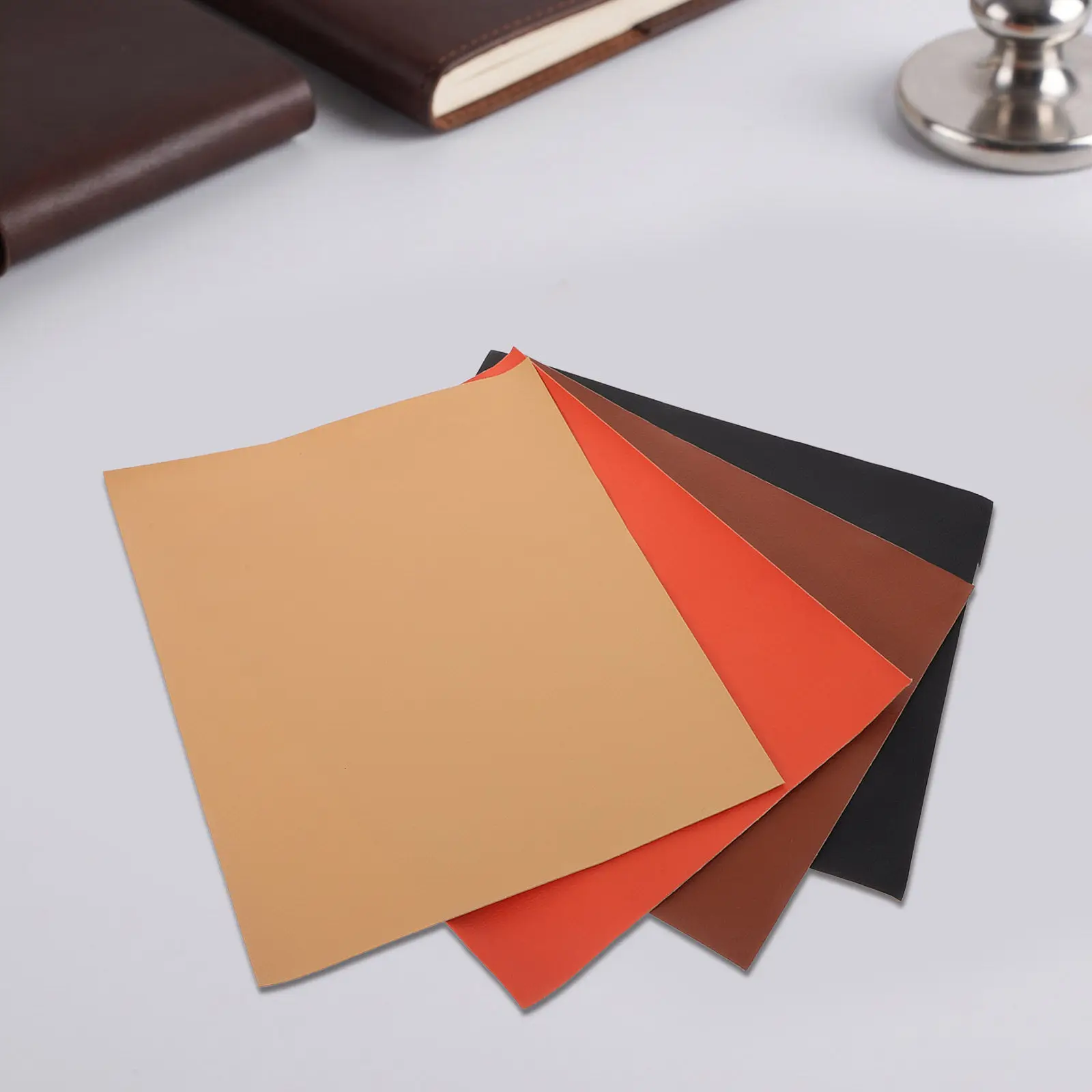 20 Pcs  Faux Leather Book Cloth Self adhesive Photo Album Binding Colored Book Cloth Cover Protector Faux Leather Bookbinding
