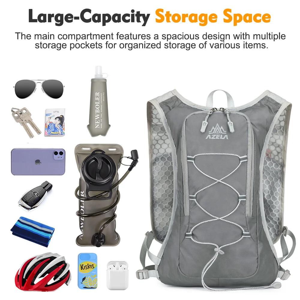 Breathable Hydration Vest Trail Running Backpacks Lightweight Cycling Run Jogging Marathon Backpack Riding Bike Climbing Bag