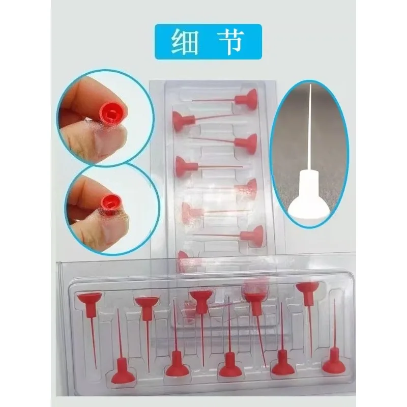 Dental Ultrasonic Root Canal Rinsing Needles Oral Instrument Materials Ultrasonic Root Canal Polymer Rinsing Hair 10 Sets