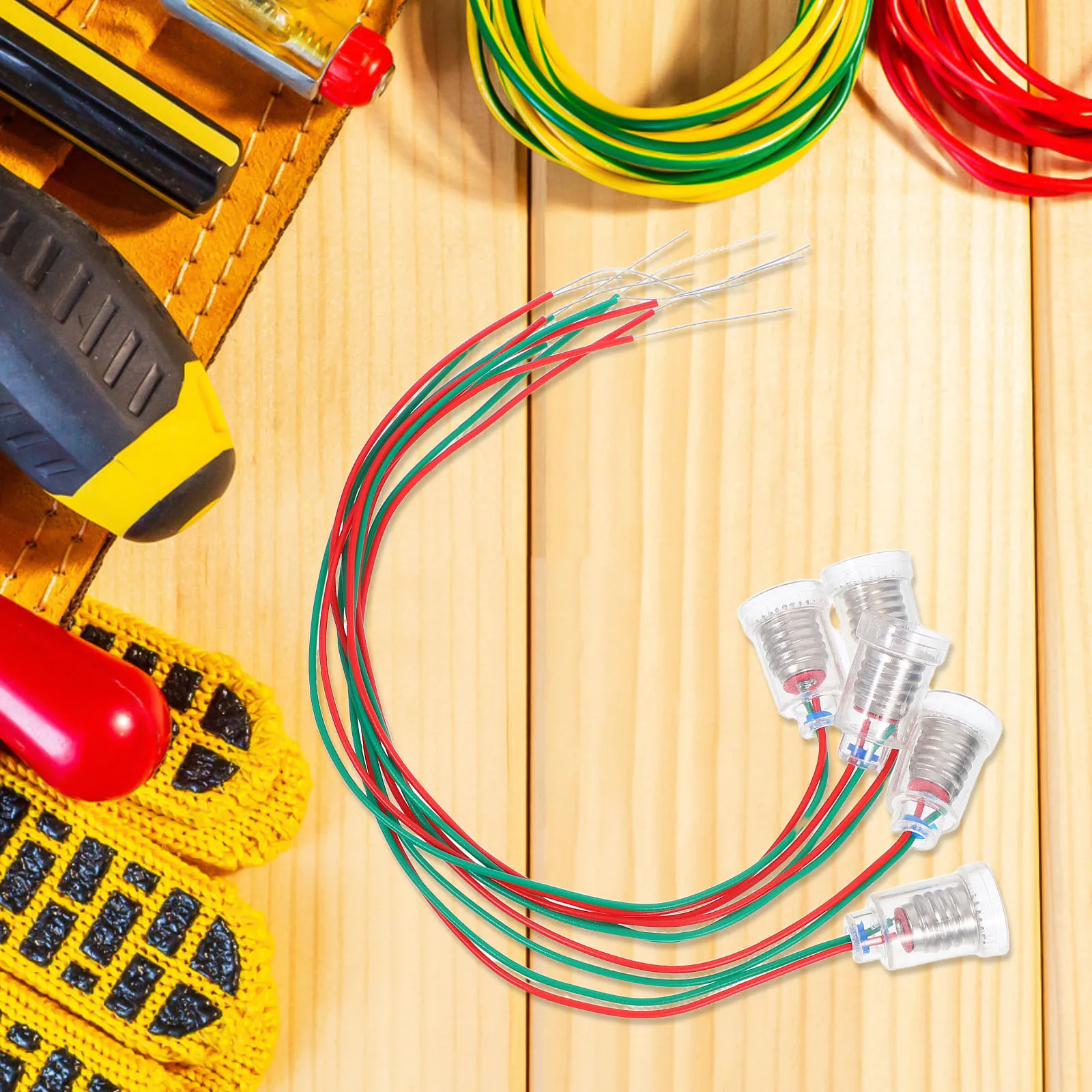 

5Pcs Copper Lamp Holder Wire Excellent Conductivity Safe Insulated DIY Home Lighting Repair Projects Corded Light Socket