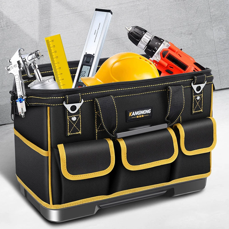 Imagem -06 - Grande Capacidade Ferramenta Eletricista Bolsa Portátil Multifunções Ferramenta Organizador Bolsa Oxford Pano Ferramentas Mochila Bolsas Impermeáveis
