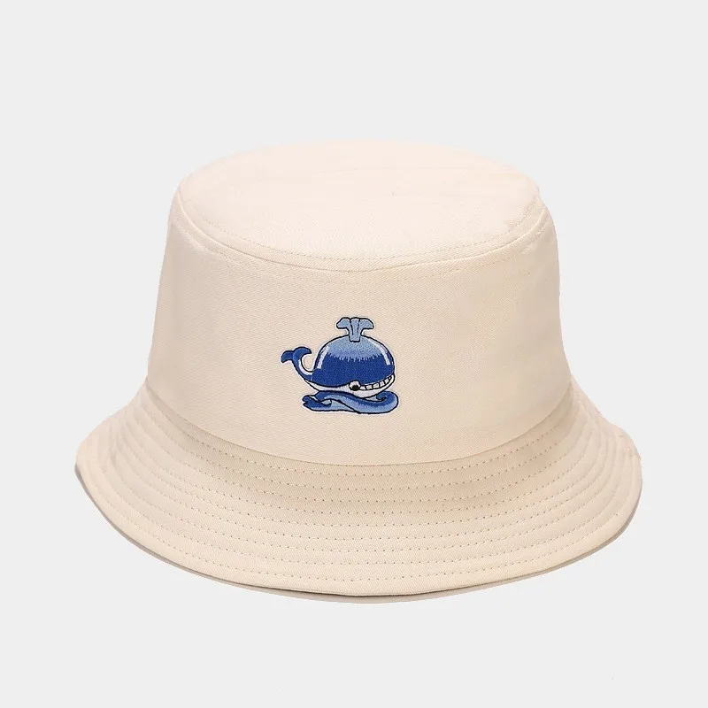 Macaron color cartoon whale fisherman hat summer outdoor sun hat