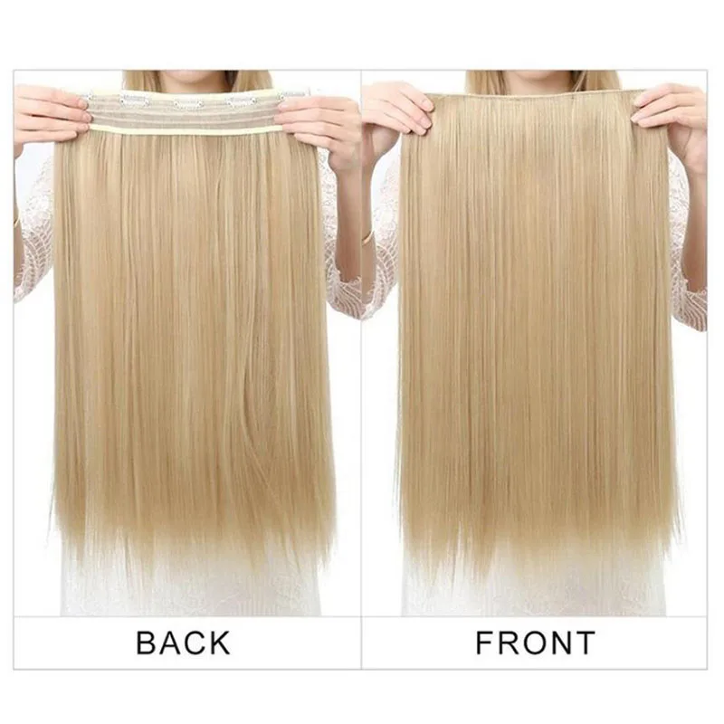 One Piece Wig, Five Clips, Long Straight Hair, Hair Extensions, Seamless, Hot Selling High-temperature Fiber Material