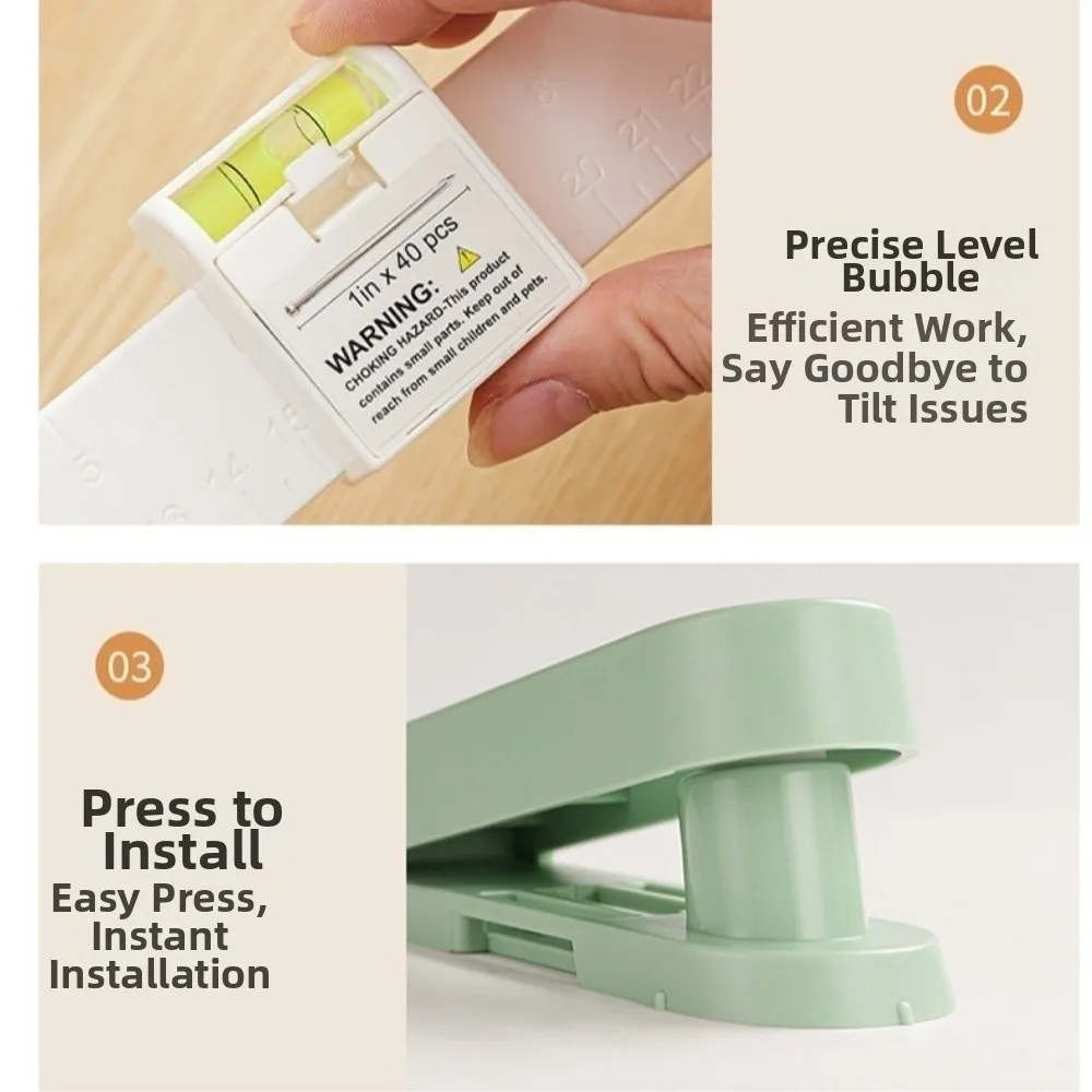 Portable Horizontal Suspension Positioning Ruler Accurate Multifunctional Hole-drilling Positioning Tool Pressing for Binding