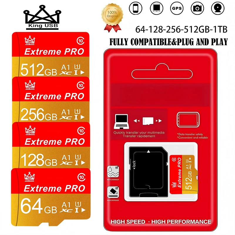 Tarjetas de Memoria SD C10 al por Mayor, Tarjetas Micro TF SD, Tarjetas Flash SD de 64GB, 128GB, 256GB, 512GB para Switch y Xiao