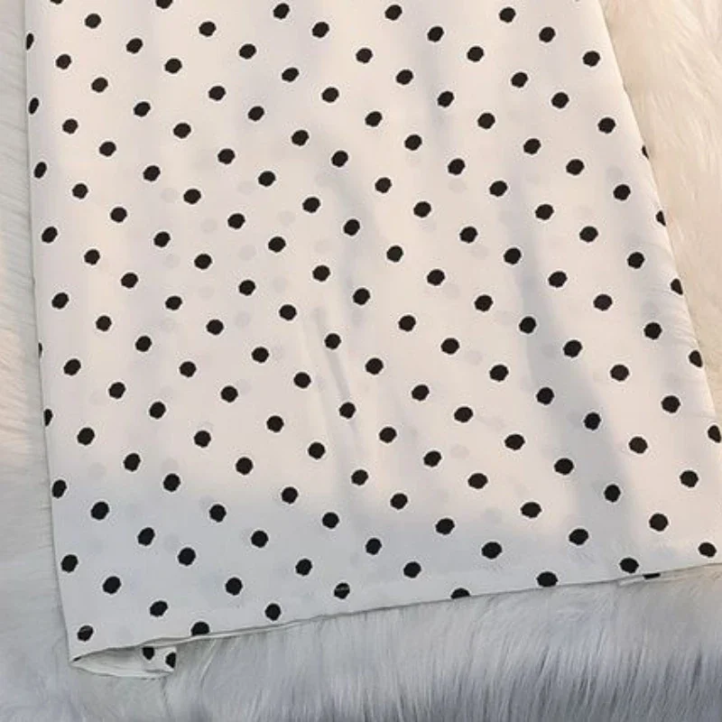 Dot Skirts Women Vintage Midi A-line Elegant Streetwear High Waist Prairie Style Spring Casual Simple Daily Vacation 2023 New