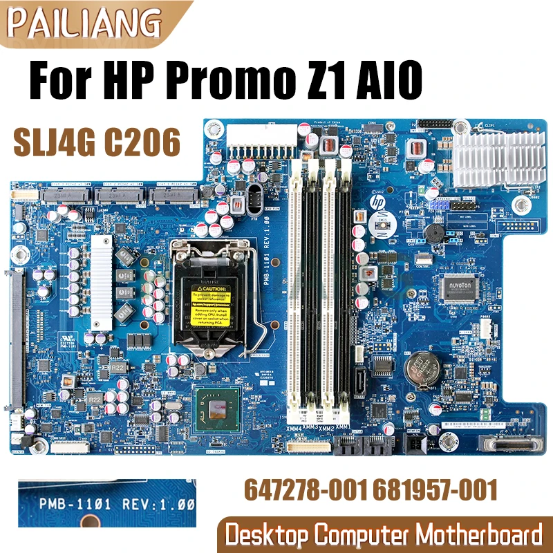 PMB-1101 For HP Promo Z1 AIO Desktop Host Board SLJ4G C206 647278-001 681957-001 Computer Motherboard Full Tested