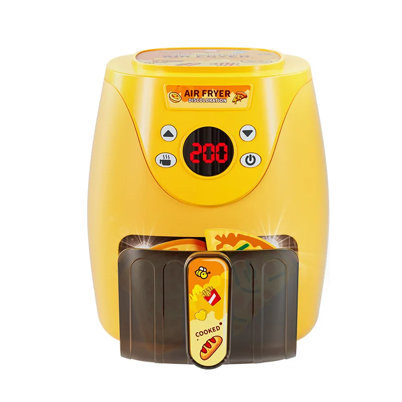 Simulazione per bambini Friggitrice ad aria intelligente Giocattoli per ragazzi e ragazze Casa da gioco Cucina Può cambiare colore Cibo Regalo di compleanno per bambini