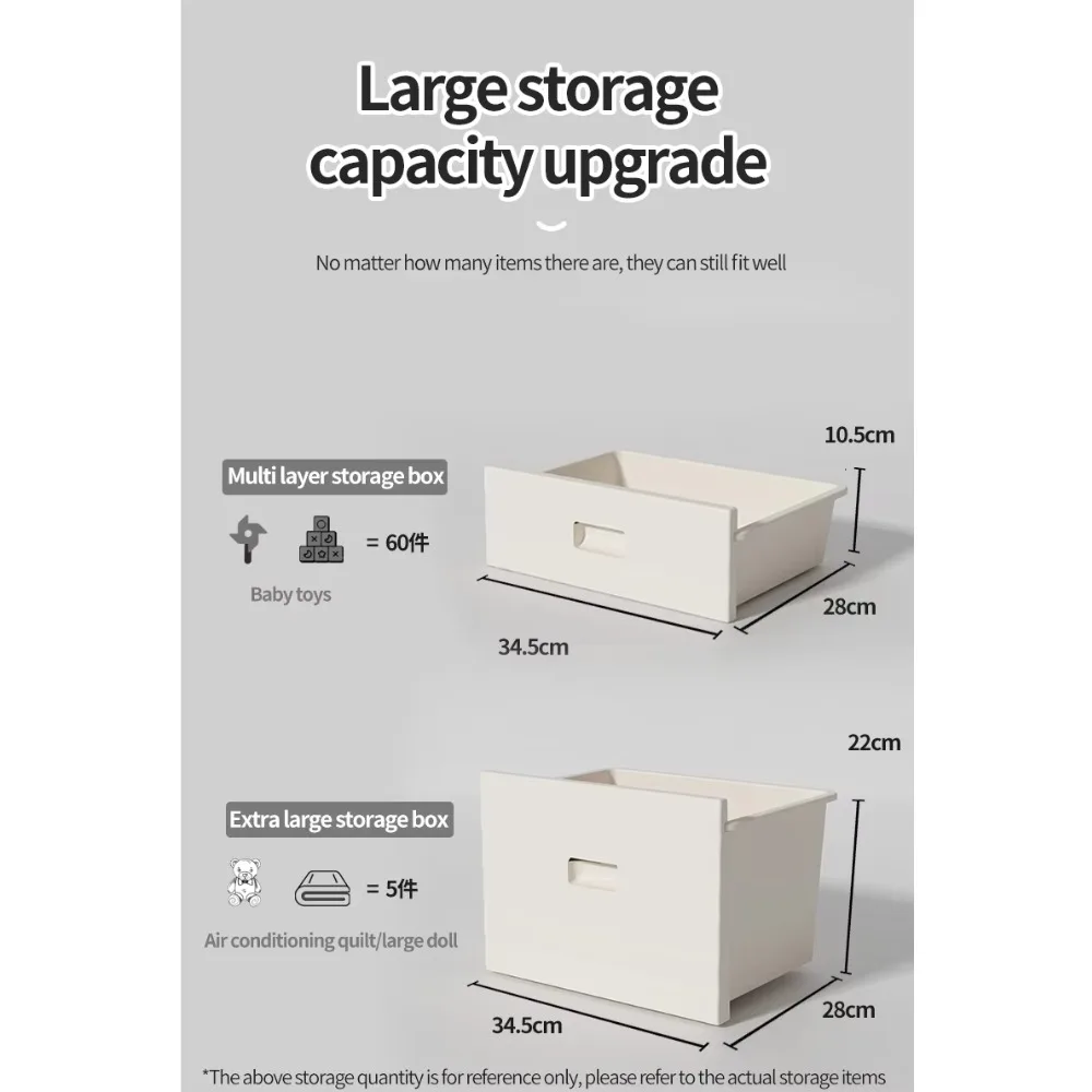 세 줄의 서랍이 있는 밀폐형 수납장: 옷, 장난감 등을 보관할 수 있는 세련되고 실용적인 수납 솔루션