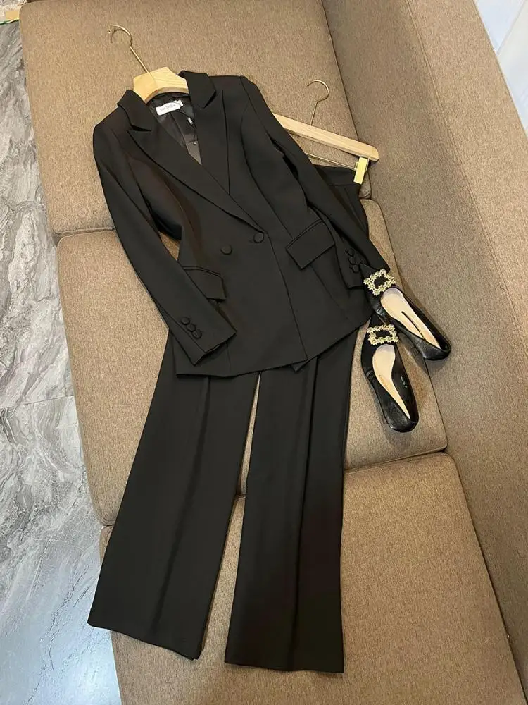 

Profional Women's Slim Fit Two Piece Suit Set High End Career Faion Ensemble Fem C679 Autumn Collection