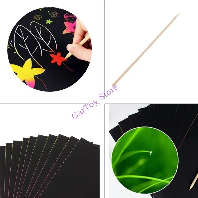 634f 10 Hojas Pinte Paper con dibujo Regalo juguete para niños