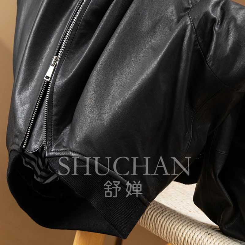 Cool Handsome Penny Steps, veste de luxe italienne en peau de mouton bronzée végétale pour animaux de compagnie, col montant, manches longues pour femmes