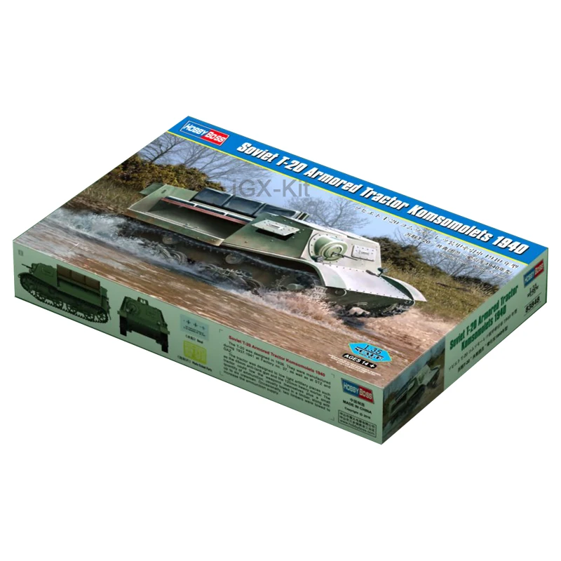 

Hobbyboss 83848 масштаб 1/35, 1940, советский T20 T-20, бронированный трактор, хобби, ремесленная игрушка, пластиковая модель, строительный комплект