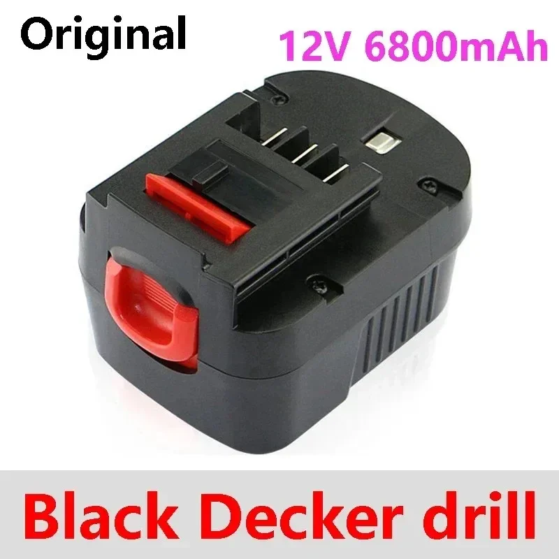 

12V 6800mAh Rechargeable Tool Battery forBlack&Decker A12 A12EX FSB12 FS120B A1712 HP12K HP12 Ni-MH Replacement Drill Battery