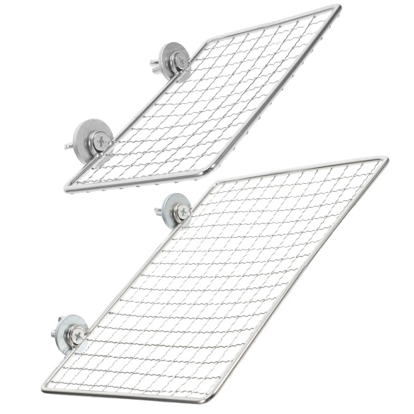 2Pcs Parrot Perch Platform Stainless Steel Resting Stand Cage Rack for Parakeets Cockatiels Medium Birds Home Pet Shops