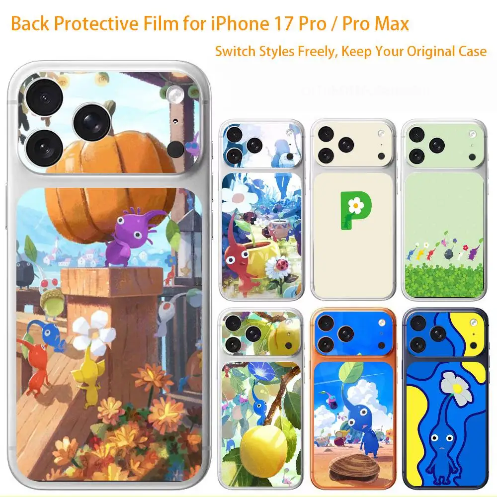 

Game P-P-Pikmin Premium Skin Wrap for iPhone 17 Pro/Max, Back Frame Camera Protective Decal (Not Case)