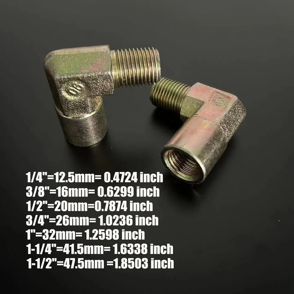 1 szt. Wysokociśnieniowe rurki olejowe hydrauliczne Złączki przejściowe 1/8 "1/4" 3/8 "1/4" 1 "1-1/4" 1-1/2" 2" BSP żeńskie x męskie Threa