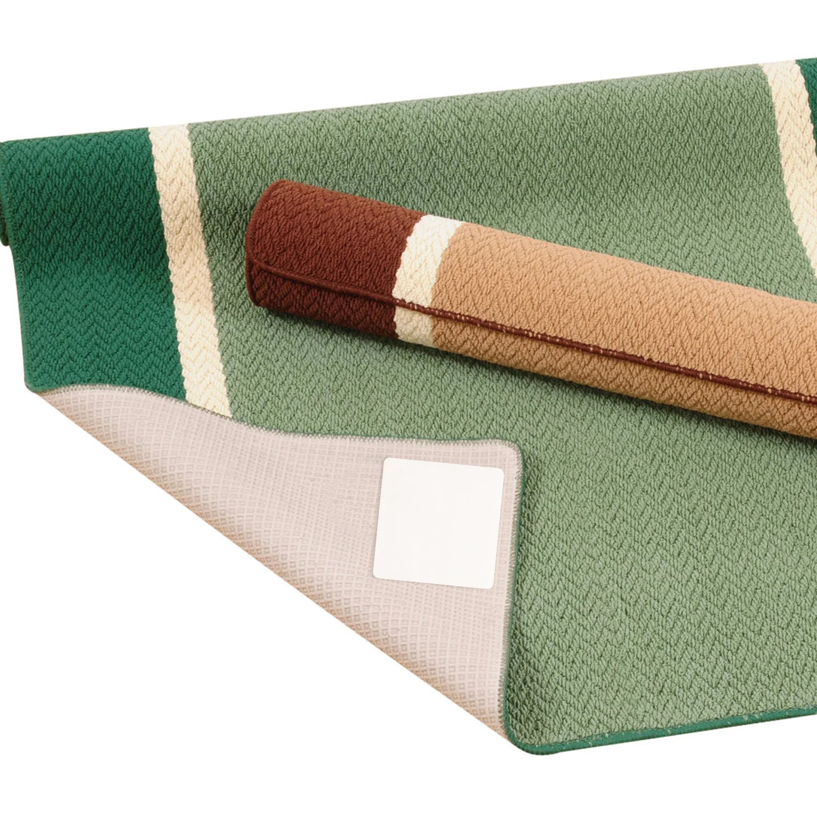 12 قطعة مجموعة أشرطة تثبيت مضادة للانزلاق للسجاد ملصقات غير قابلة للانزلاق تحافظ على البساط في مكانها على أرضيات الرخام المصفحة من بلاط الخشب الصلب