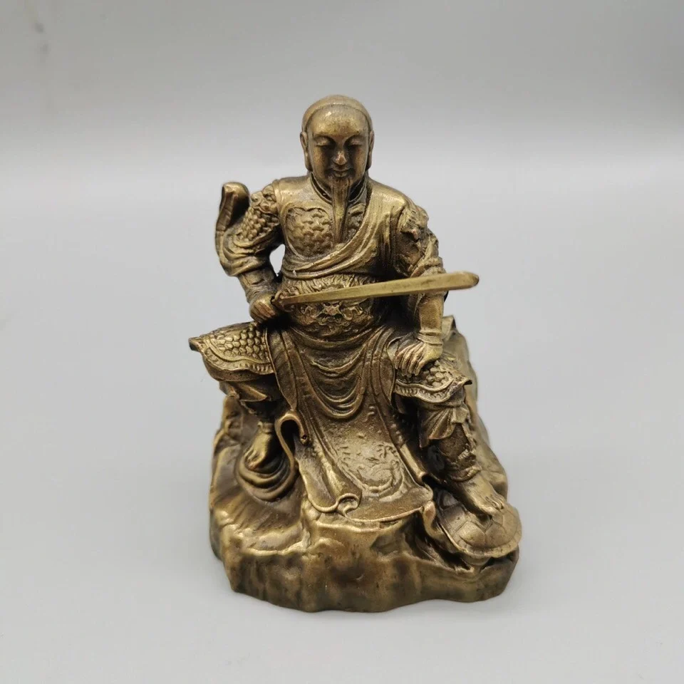 

Ornament of copper, Xuanwu Emperor, Zhenwu Emperor's ancestor, micro carved copper ware, bronze Buddha decoration