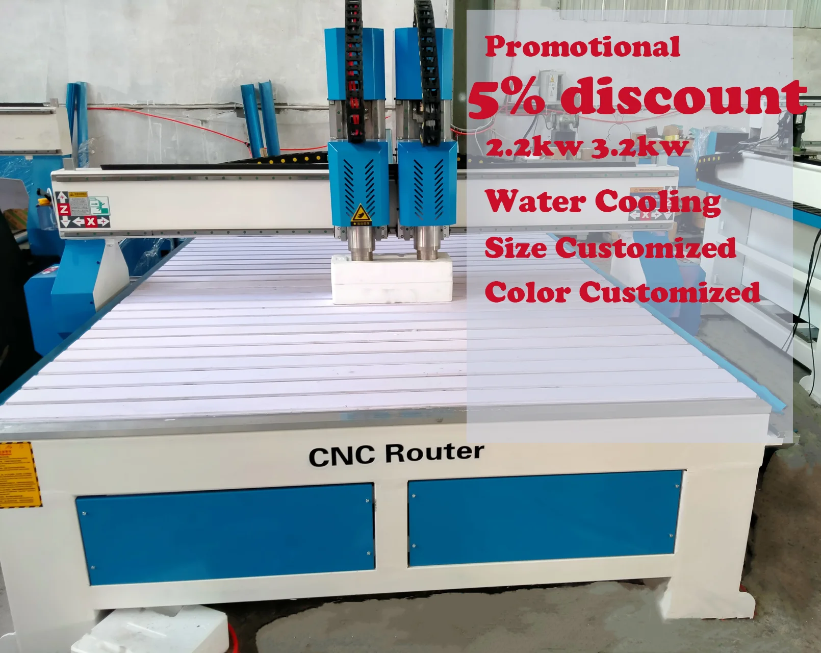 1325 woodworking engraving machine CNC board type furniture cutting machine with double heads