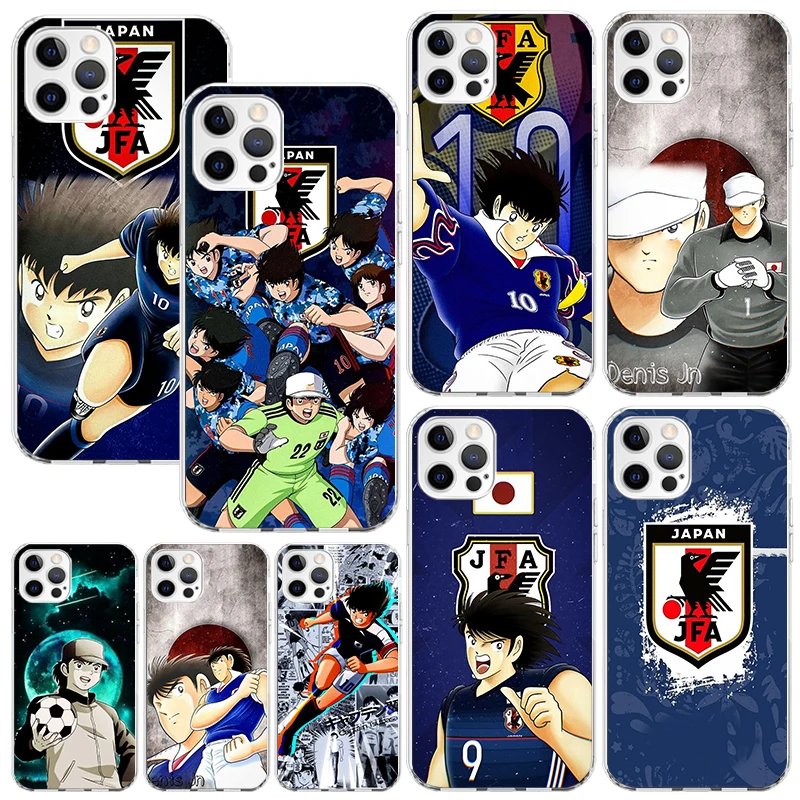 Captain Tsubasa Anime Phone Case For Iphone 16 15 14 13 Pro Max 12 Mini 11 X Xr Xs 7 Plus 8 + Se 2020 Art Fundas Back Cover