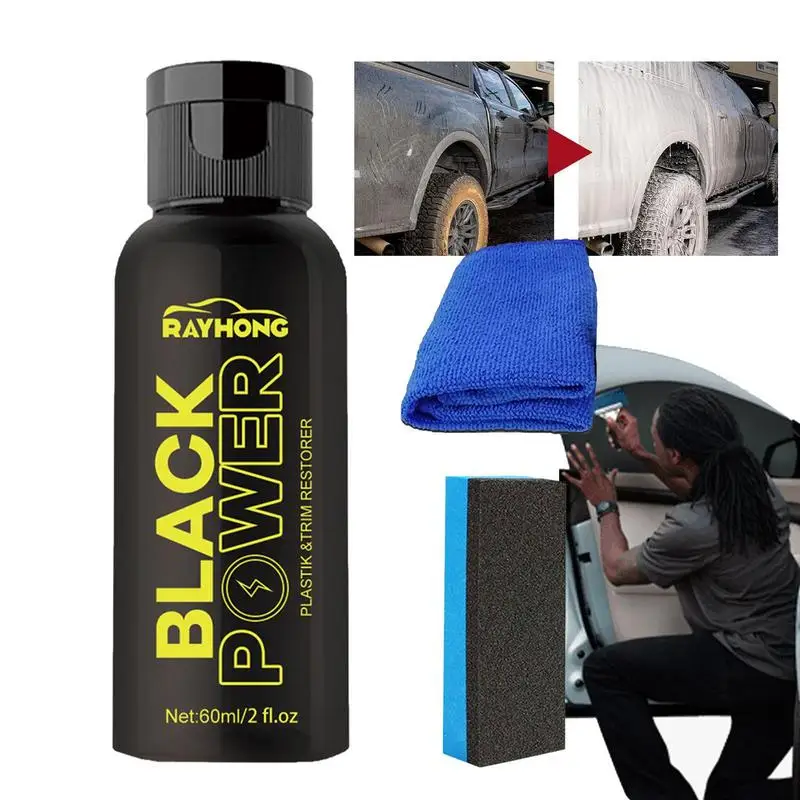 

Black Car Trim Restorer Parts Refurbish Agent Spray Trim Restorer Spray Coating Trim Restore For Cars Refurbishment Resists