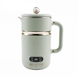 110V/220V Electric Kettle Thermal Stew Porridge Cooker Cup Soup Milk Heater Automatic Self Stirring Magnetic Mug Mixer Blender