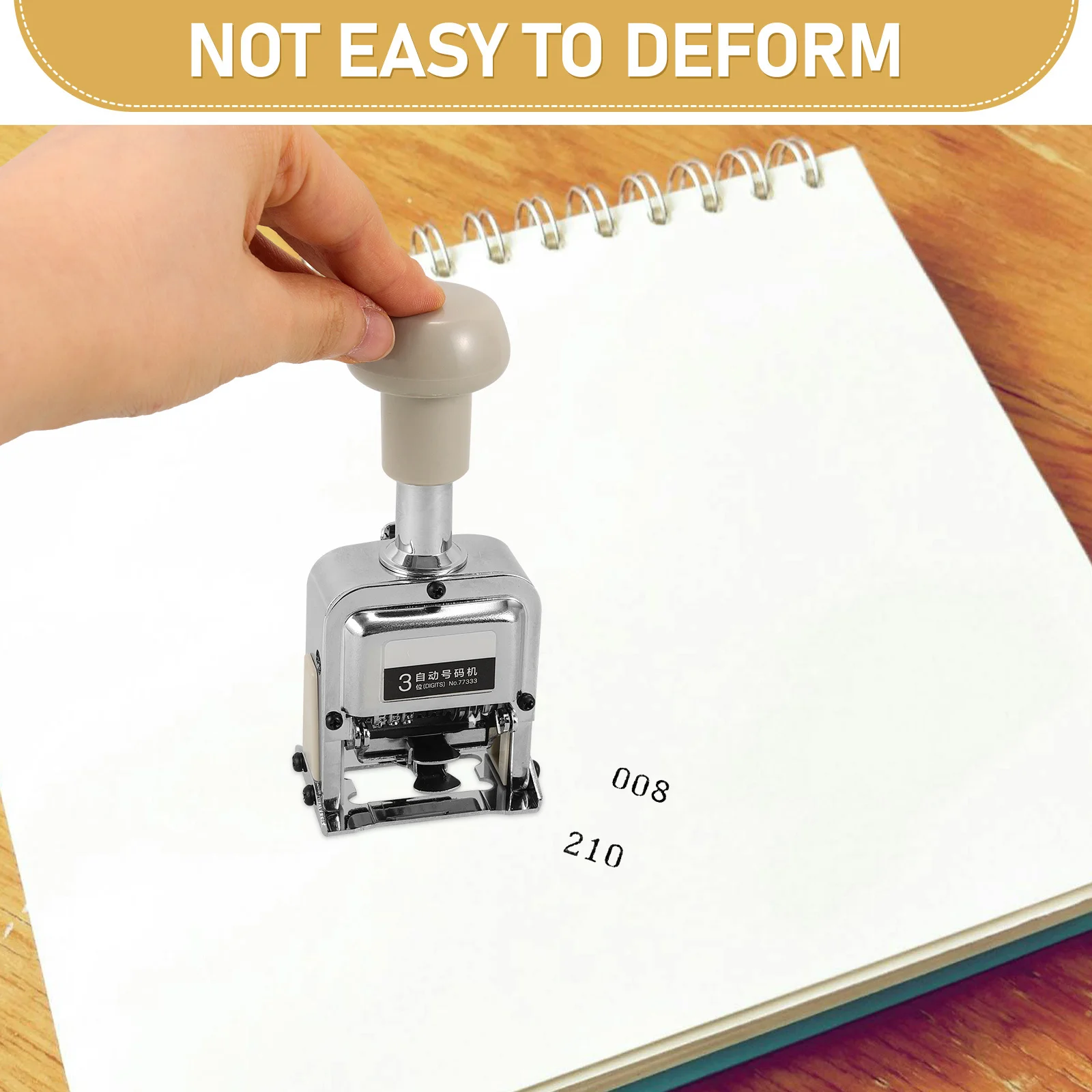ختم الأرقام التلقائي التحبير الذاتي رقم معدني الختام المحمولة كفاءة ترقيم اللوازم المكتبية أداة ترقيم مريحة #1
