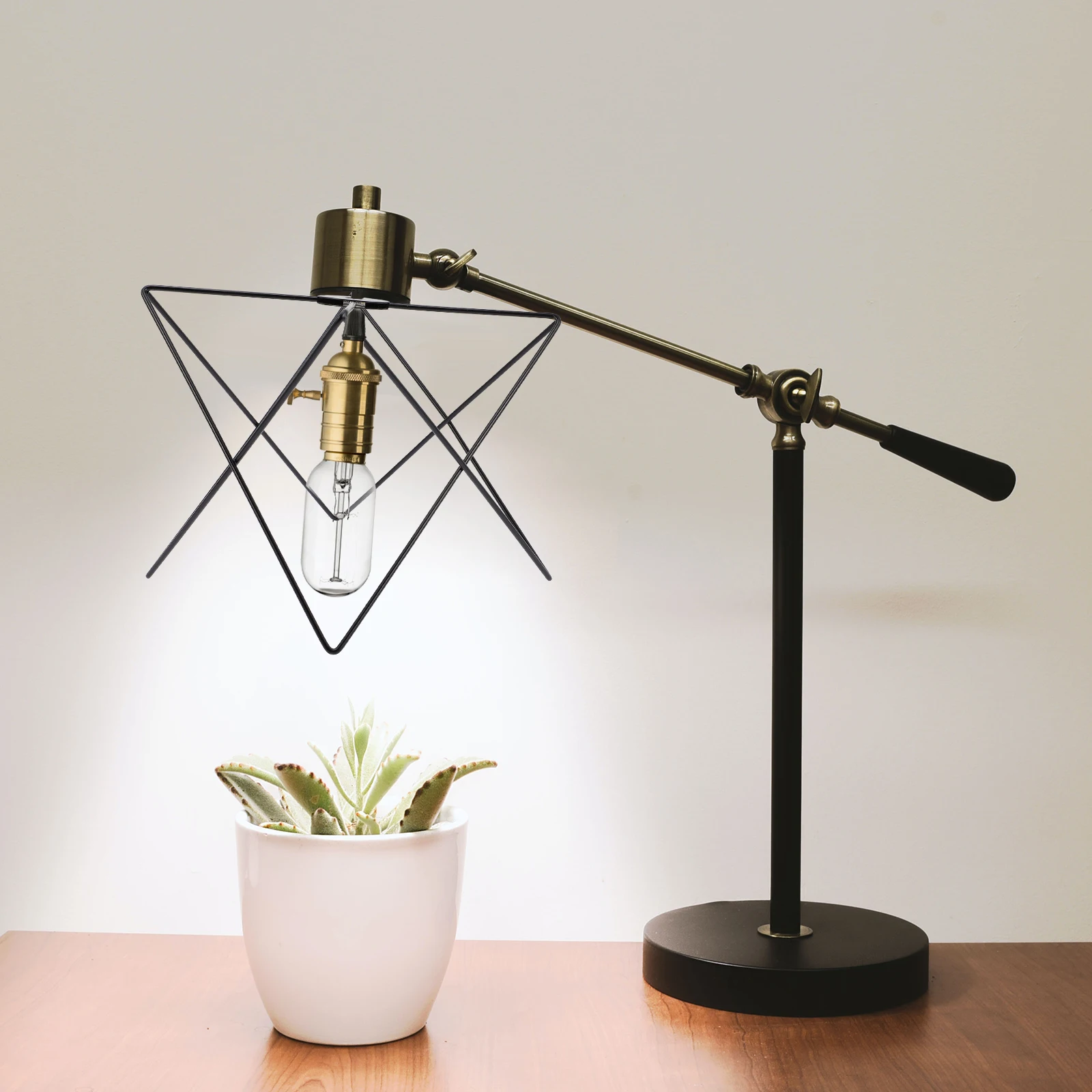 

Vintage Shade Ring Holder 10Mm Hole Wire Lamp Cover Cage Guard For Diy Table Desk Lamp Projects Elegant Sturdy Coating Ceiling