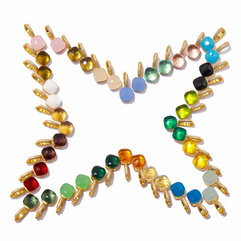 Top Quality Fashion Multicolor Crystal Gemstones Drop Earring For Women Luxury Brand Jewelry