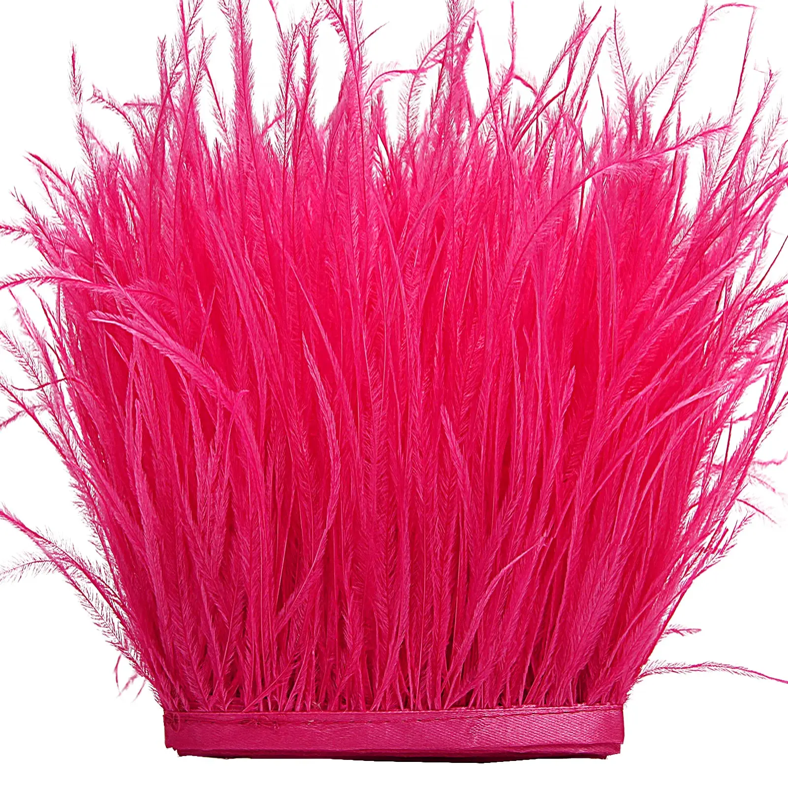 

Natural Ostrich Feather Ribbon 1/5/10M, 10-15cm Multicolor for DIY Crafts, Carnival Decor, Stage Show, Ready Stock, Factory Dire