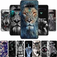 For Xiaomi Black Shark 4 Case Lion Wolf Silicone Soft TPU Back Cover Case For Xiaomi Black Shark 4S Pro Phone Case Cover Shark4