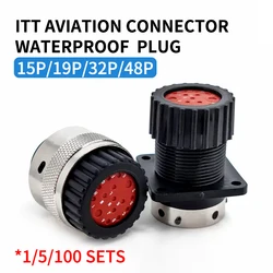 1/5/100 sets aviation plug connector ITT male and female terminal car plug 15P/19P/32P/48P waterproof connection 192900-0078