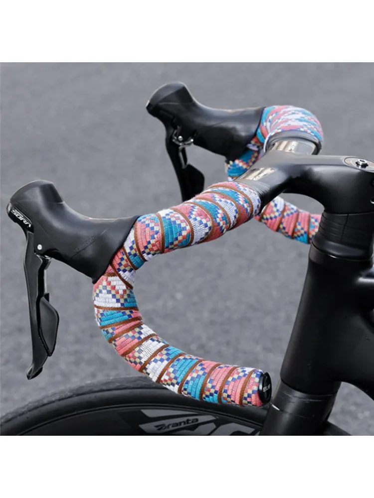 AliExpress NONE Cutton Bike Handlebar Tape Bar Cover Road Bicycle Bar Cuffs Shock Absorbing Anti-slip Handle Bar Belt for Gravel Racing Cycling