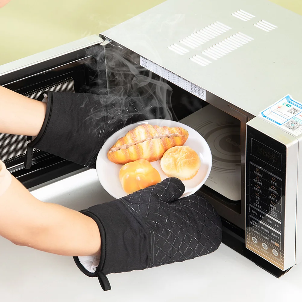 Insulation Gloves Barbecue Mitten Oven Heat Resistant Micro-wave Protective Mat Pot Holder Silica Gel Mitts Microwave