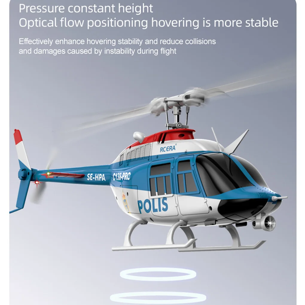 

RC ERA Новый C138Pro 6-полосный однопропеллерный безфлайбарный пульт дистанционного управления вертолет бесщеточный двигатель трюк одно касание перевернутый полет
