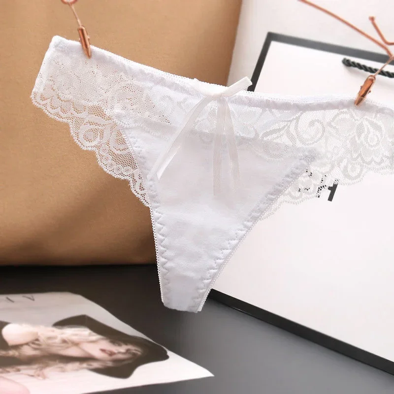 

Lace G-string Seamless Panties Cotton Women's Underwear Sexy Panty Female Underpants Thong Solid Color Pantys Lingerie Knickers