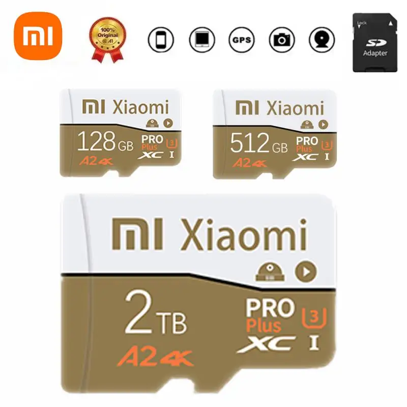 XIAOMI-tarjeta De Memoria Micro A2 V30 Pro, tarjeta SD/TF De 1TB, alta velocidad, 512GB, 100 MB/S, almacenamiento De datos para teléfono/cámara