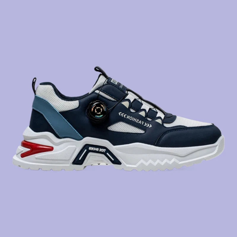 

Fashion casual sports shoes four season soft soled non slip outdoor running shoes student sneakers Men's Korean rotating buckle