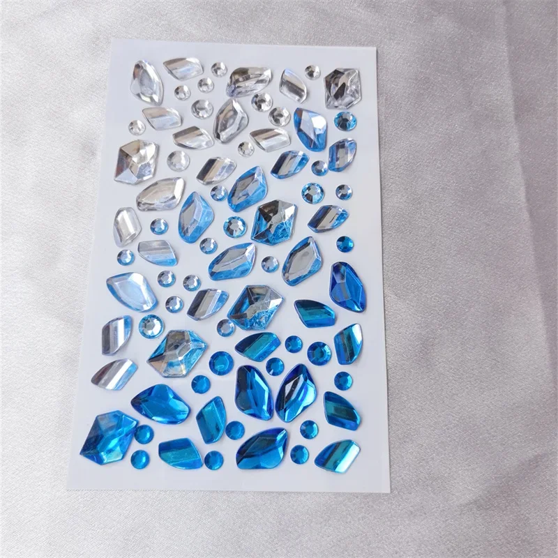 جوهرة مزيفة ملصقات جوهرة مكياج ، مكعبات ثلج ، هالوين ديي ، جواهر عيون وجه ، تأثيري رائع ، مجموعة واحدة ، 1 ، 5 ،