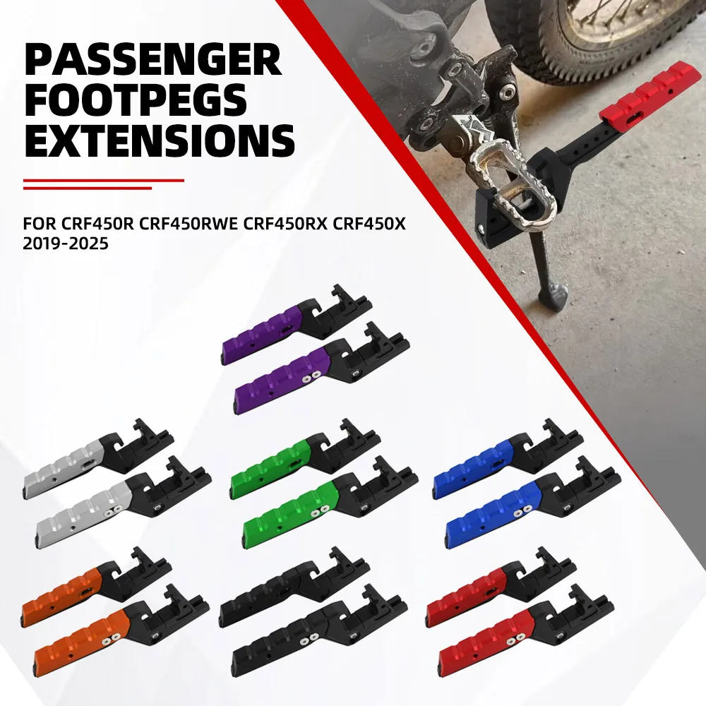 

For Honda CRF450R CRF450RWE CRF450RX CRF450X 2019 2020 2021 2022 2023 2024 2025 Rear Passenger Foot Peg Footrests Pedal Footpeg