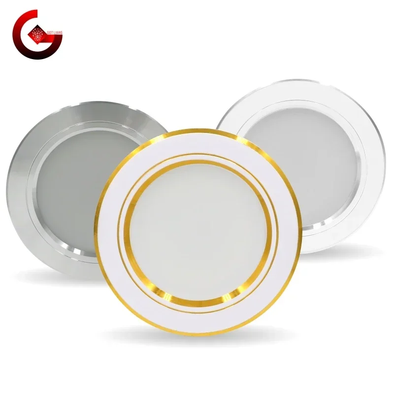 Led Downlight 220V 5W 9W 12W 15W 18W plafonnier encastré vers le bas lumière LED ronde panneau lumineux LED Spot éclairage intérieur