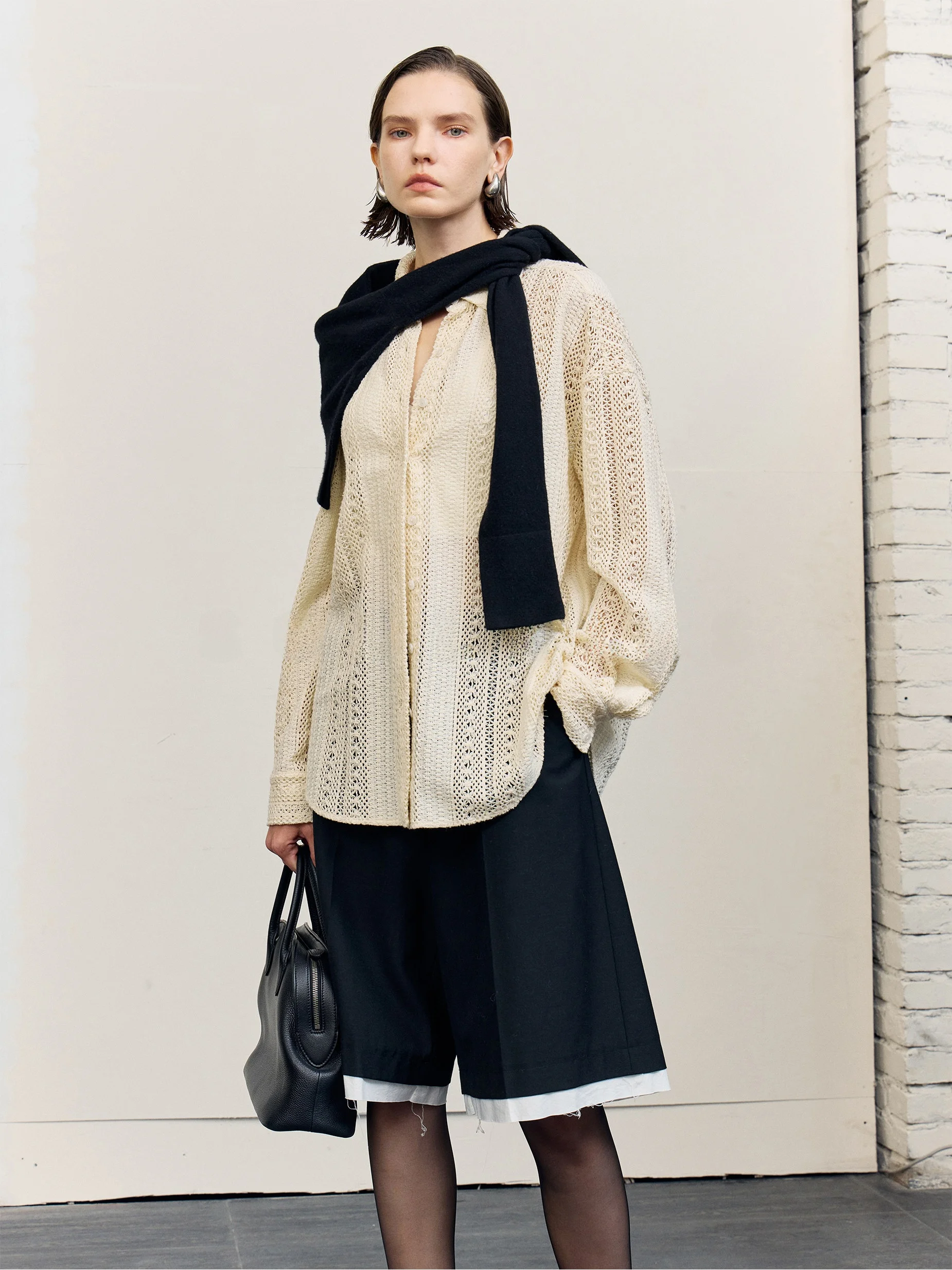 

Женский вязаный топ Soulkiss Layering Heirloom French Holiday из 100% хлопка с ажурным узором, романтичный, свободный, для повседневной носки и делового стиля