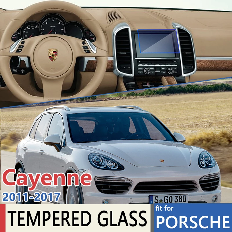 Dla Porsche Cayenne 92A MK2 2011 ~ 2017 nawigacja samochodowa GPS Ultra cienka folia dotykowa pełna ochrona ekranu szkło hartowane akcesoria