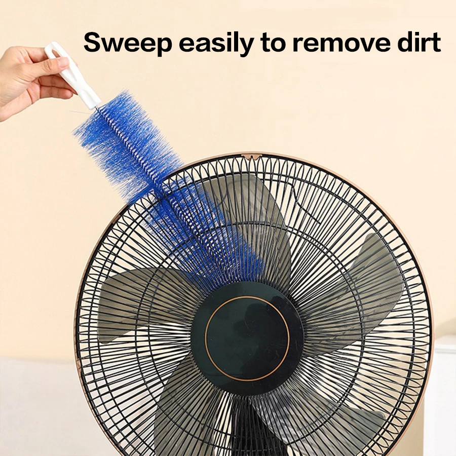 1 Pack Fan Dust Removal Brush, Screen Window Blinds Dust Duster, Sewer Cleaning Brush, Bendable and Washable Air Conditioning Cu